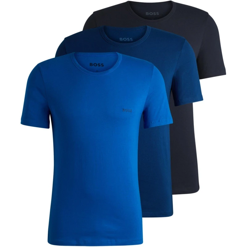 Image of Boss 3-pack Classic T-Shirts Regular Fit T-Shirts S Blue 59759123350