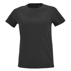 Image of SOLS Womens/Ladies Imperial Fit Short Sleeve T-Shirt (L) (Dark Grey)
