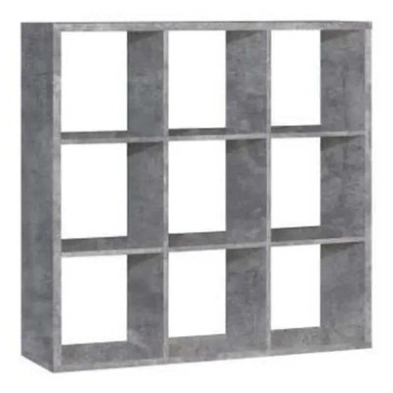Image of Furniture To Go Mauro 3X3 Storage Unit In Concrete Grey