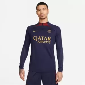 Image of Nike Paris Saint Germain Drill Top 2023 2024 Adults - Blue