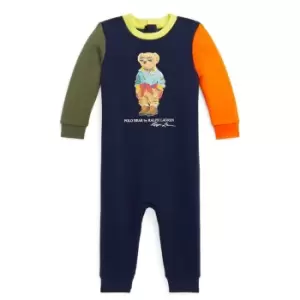 Image of Polo Ralph Lauren Bear Fleece Coverall - Blue