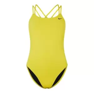 Image of Nike Spider Back Swimsuit Womens - Yellow