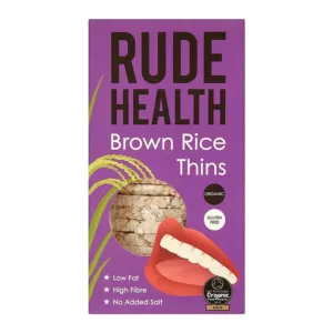 Image of Rude Health Organic Brown Rice Crackers 130g x 5