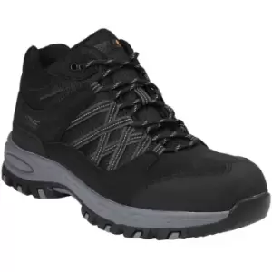 Image of Regatta Mens Sandstone Safety Boots (8 UK) (Black/Granite) - Black/Granite