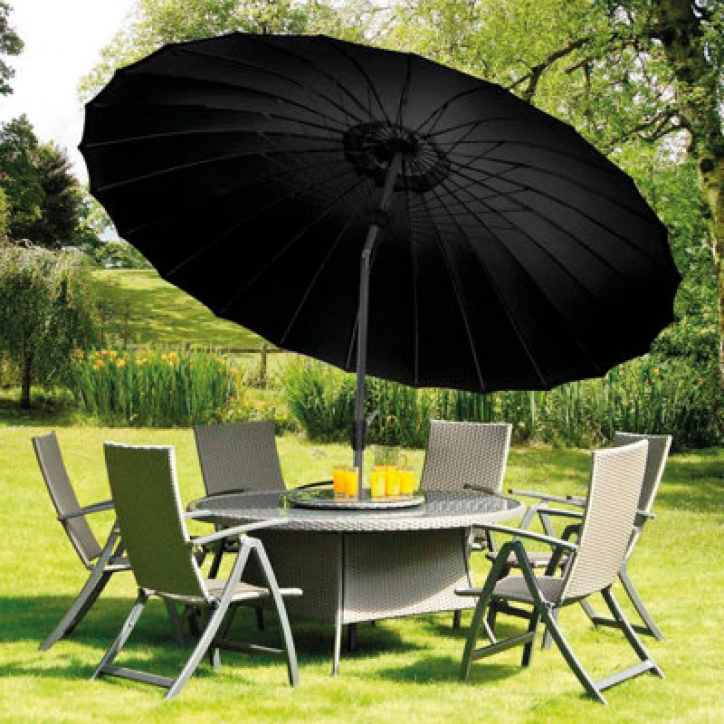Image of Suntime 2.7m Shanghai Garden Parasol - Black One Size