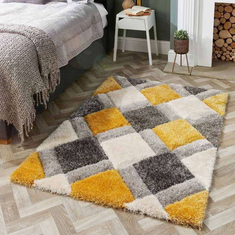 Image of Origins 3D GEO Shaggy Ochre Ochre unisex 160x230