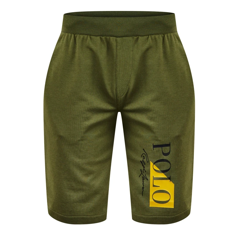 Image of Ralph Lauren Loop Back Logo Shorts - Green Green S