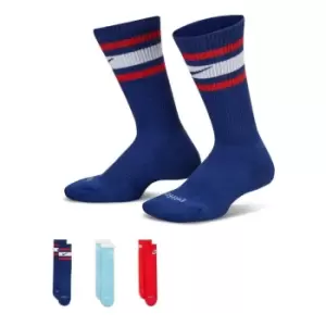 Image of Nike Everyday Plus Cushioned Kids Crew Socks - Blue