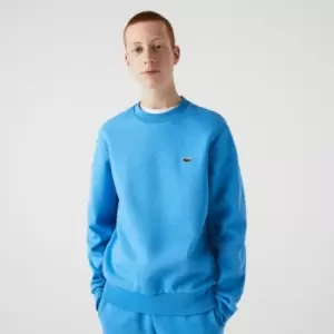 Image of Mens Lacoste Organic Brushed Cotton Sweatshirt Size 4 - M Blue