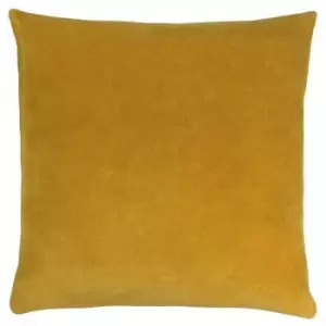 Image of Furn Solo Velvet Square Cushion Cover (One Size) (Ochre Yellow) - Ochre Yellow