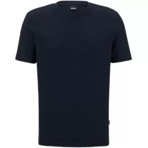 Image of Boss Tiburt Jacquard T-Shirt - Blue