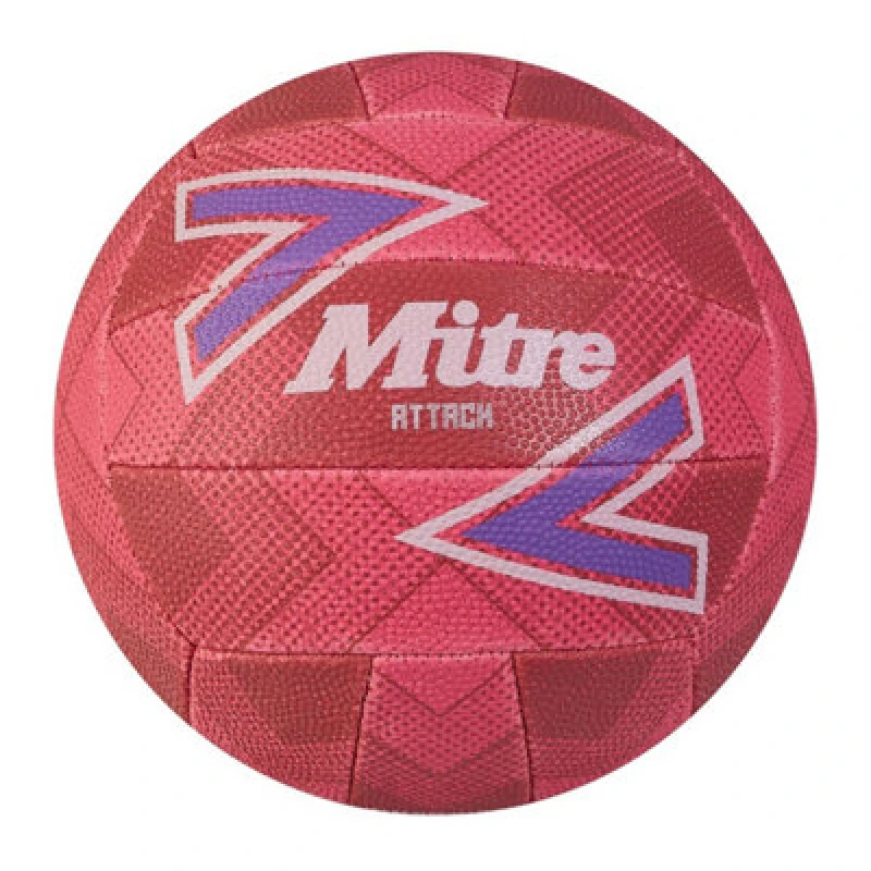 Image of Mitre Attack Netball Pink/purple/white (5)