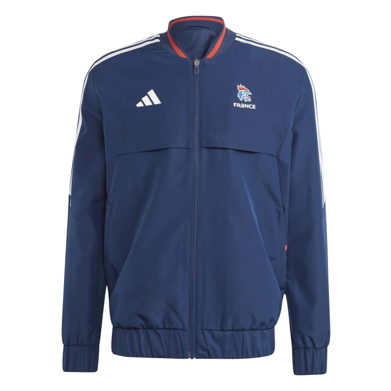 Image of adidas France Handball Anthem Jacket Mens - Blue Blue XS