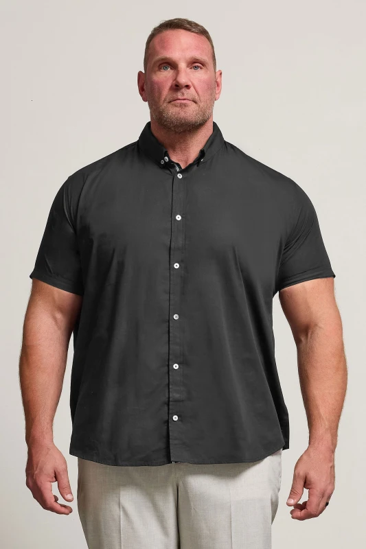 Image of BadRhino BadRhino Men Poplin Shirt in Black Size: X-Large Black XL Male 5063110817734