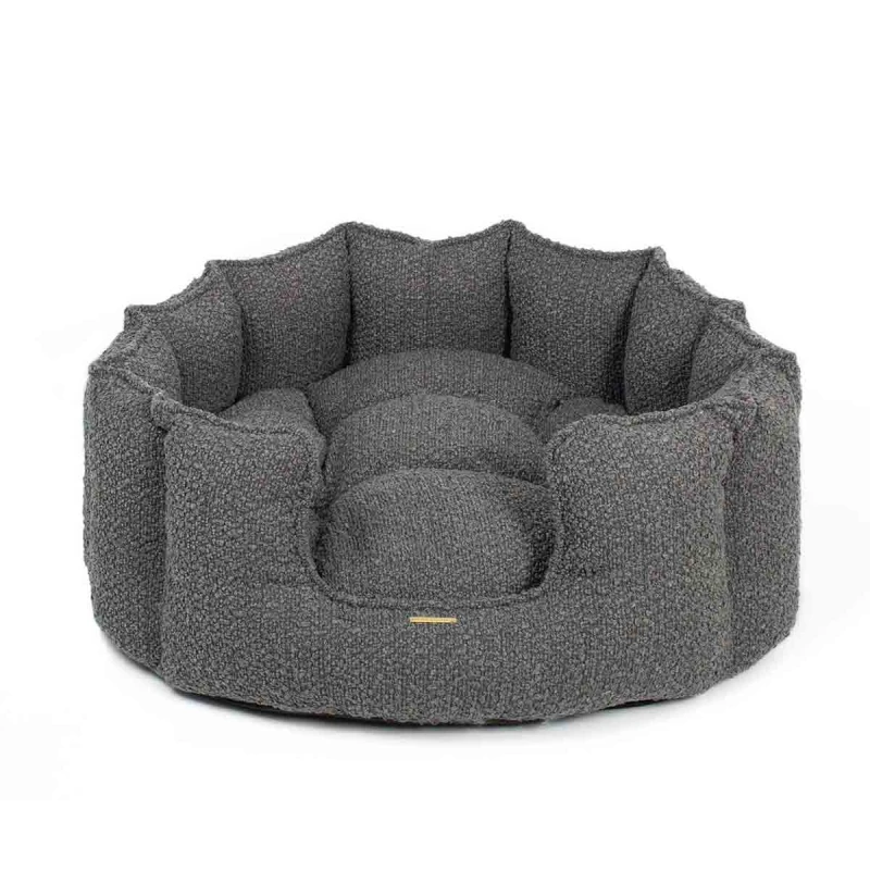 Image of Lords and Labradors High Walled Bed w/Inner Granite Boucle S, Grey 29731