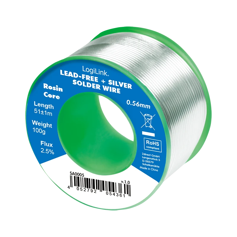 Image of LogiLink Soldering wire. lead free+ silver. 0.56mm 100g