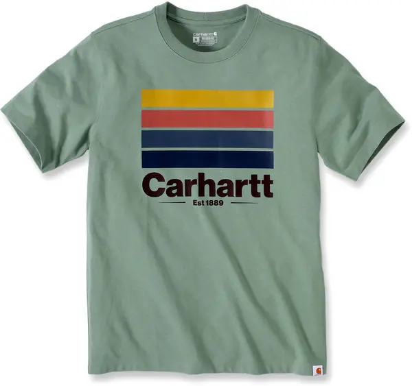 Image of Carhartt Relaxed Fit Heavyweight Line Graphic T-Shirt, green, Size S