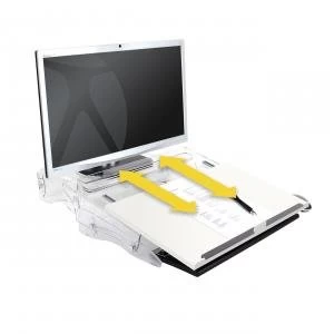 Image of Bakker Flexdesk 630N Document Holder Height-adjustable Clear A3 Ref