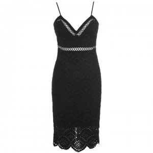 Image of Bardot Bardot Sofia Embroidery Dress - BLACK