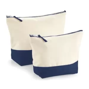 Image of Westford Mill Dipped Base Canvas Accessory Bag (M) (Natural/Navy)