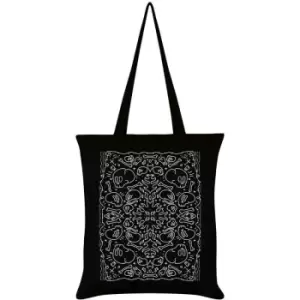 Image of Grindstore Skull N Bones Tote Bag (One Size) (Black/White) - Black/White