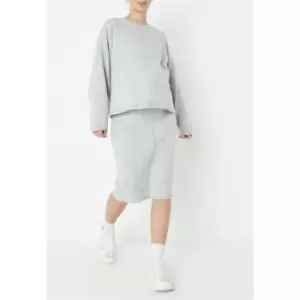 Image of Missguided Recycled Seam Detail Maternity Knit Midi Skirt - Grey