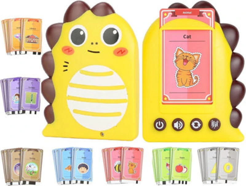 Image of Dyzi Talking Flash Cards - Early Learning Toy for Toddlers with 150 Cards Yellow