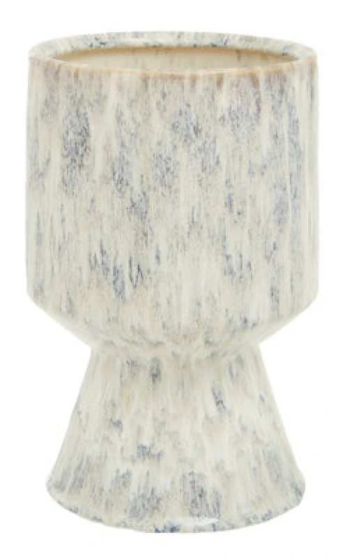 Image of Orsina Modern Large Indoor Planter, Beige Planter, Contemporary Standalone, Flower, And Herb Planter, Round Planter