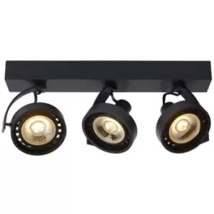 Image of Lucide DORIAN - Ceiling Spotlight Bar - LED Dim to warm - GU10 - 3x12W 2200K/3000K - Black