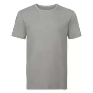 Image of Russell Mens Organic Short-Sleeved T-Shirt (L) (Stone)