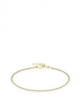 Image of Simply Silver Sterling Silver 925 12Ct Yellow Gold Polished Mini Twist Chain Bracelet