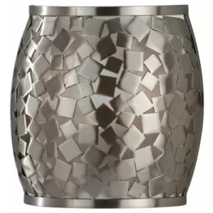 Image of Loops - Wall Light Square Metal Pieces Silver Organza Shade Brushed Steel LED E14 60W