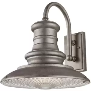Image of Elstead - 1 Light Outdoor Large Dome Wall Lantern Light Tarnished IP44, E27