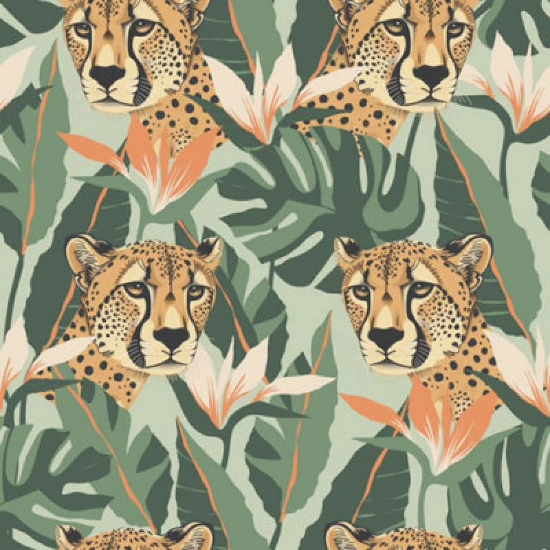 Image of Arthouse Jungle Leopard Light Green Wallpaper