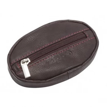 Image of Zippo Brown Leather Coin Purse (10.5 x 6.5 x 2cm)