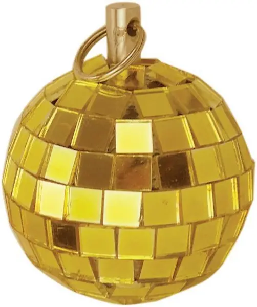 Image of FXLAB 5cm 50mm 2" Gold Sparkling Disco Lights Halloween Xmas Party Mirror Ball ELV-538109