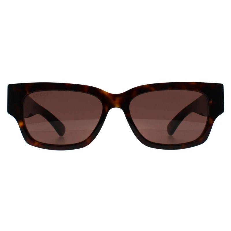 Image of Gucci Gucci Men Rectangle Havana Brown GG1794S Brown One Size Male 889652527093