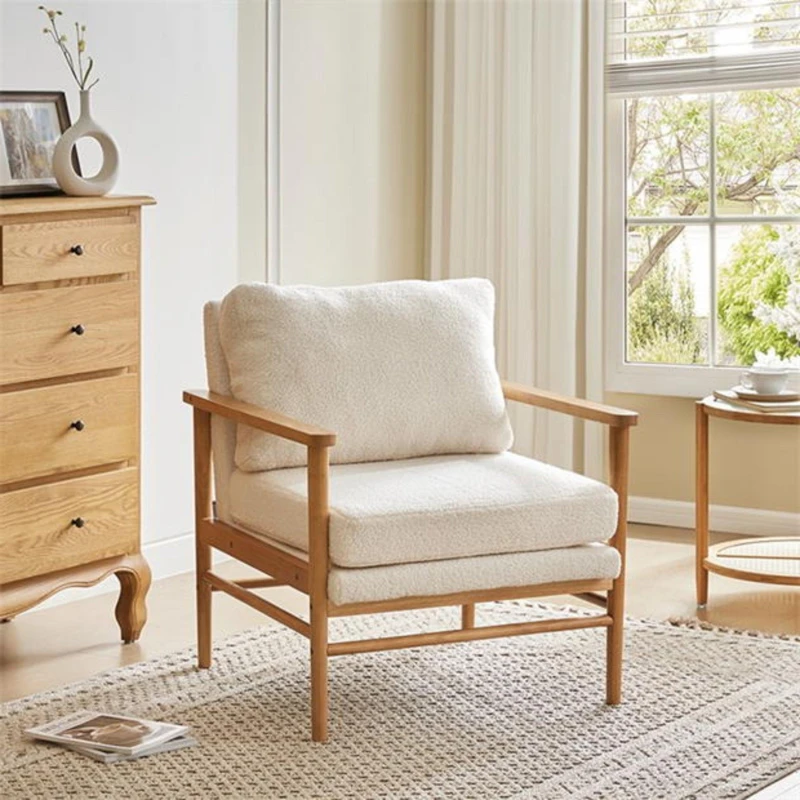 Image of Kabinet UK Teddy Bear Fur Wooden Armchair White unisex One size