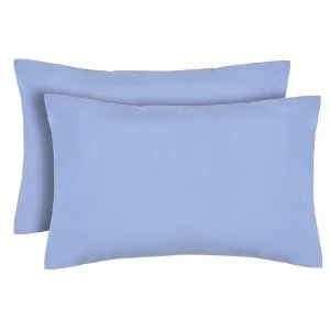 Image of Catherine Lansfield Pair of Non-Iron Housewife Pillowcases - Cornflower