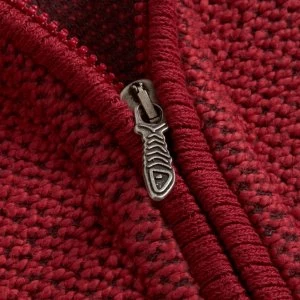 Image of Weird Fish Yellow Full Zip Macaroni Sweatshirt Brick Red Size 3XL