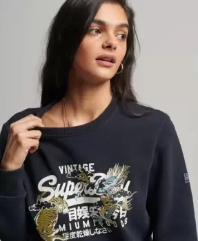 Image of Superdry Vintage Logo Narrative Crew Sweatshirt