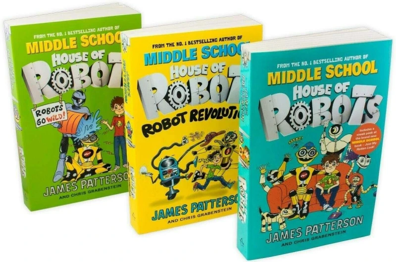 Image of James Patterson 3 Books Collection Set (House of Robots, Robot Revolution, Robots Go Wild!) James Paterson Books