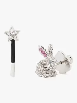Image of Starring Bunny Asymmetrical Studs - Multi - One Size