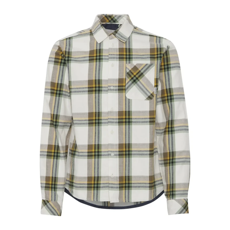 Image of Blend Long sleeve plaid shirt with pocket Blend Vert Male L