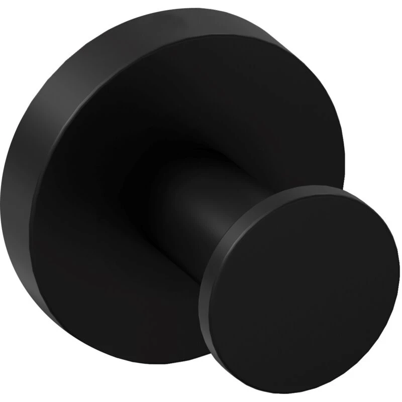 Image of Cosmic Towel 'Hook' Stainless Steel made with Matt Black Finish 5cm Black