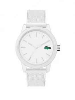 Image of Lacoste Lacoste 12.12 White Dial White Fabric Strap Mens Watch, One Colour, Men