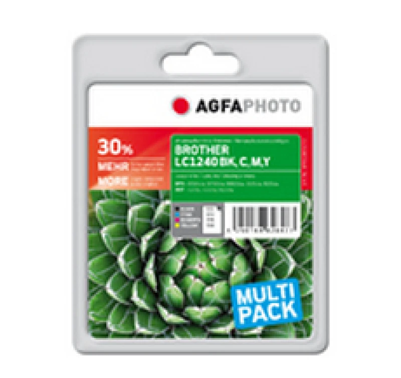 Image of AgfaPhoto LC-1240 Value-Pack Black. Cyan. Magenta. Yellow