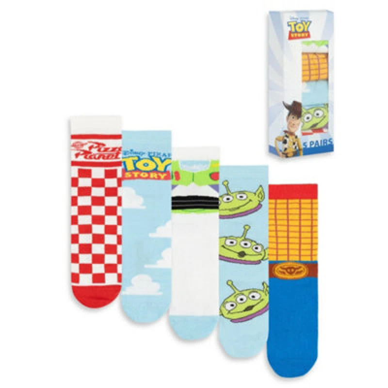 Image of Disney Calf Socks Set of 5 Size: 7-11 Multi 7-11 Unisex 5063203289035