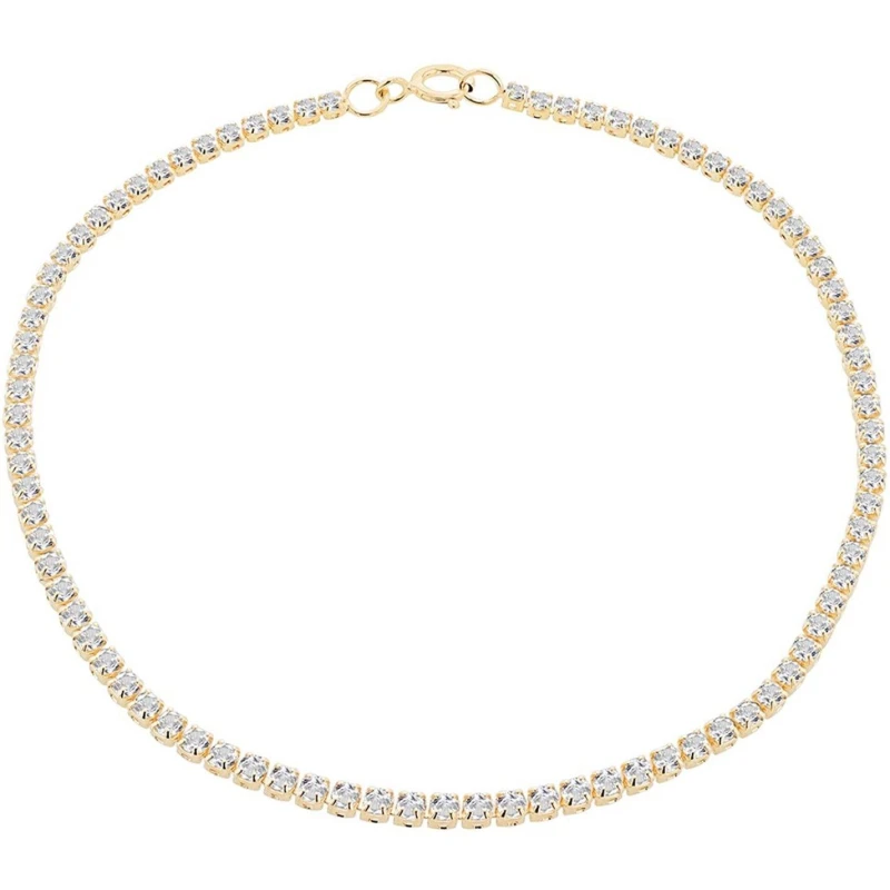 Image of Be You 9ct Gold With CZ Tennis Bracelet Yellow Gold female 7.5in