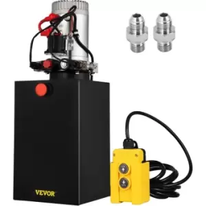 Image of VEVOR 15L/ 15 Quart/ 3.75 Gal Double Acting Hydraulic Pump DC12V dump trailer hydraulic pump unit Double Acting Power-Up/Gravity-Down Hydraulic